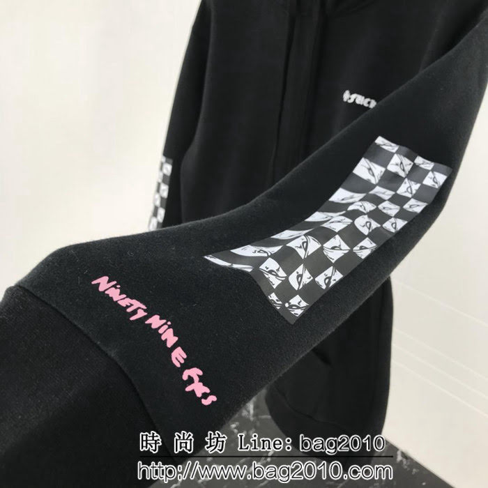 Chrome hearts 克羅心 18ss秋冬新款 梵文印花圖案 加絨加厚連帽衛衣 情侶款 ydi1297